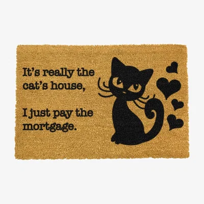 The Range It's Really The Cats House, I Just Pay The Mortgage Doormat - Black