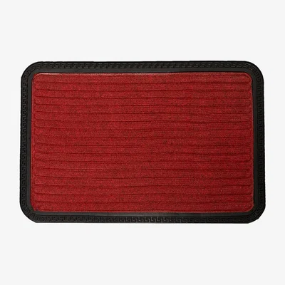 The Range Decorative Striped Door Mats - Red