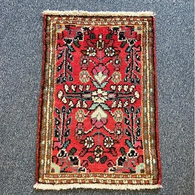 The Range Handmade Door Matt Rug - Red