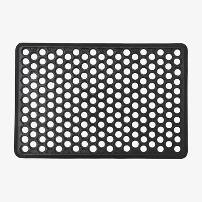 The Range Honeycomb Rubber Door Mat - Black