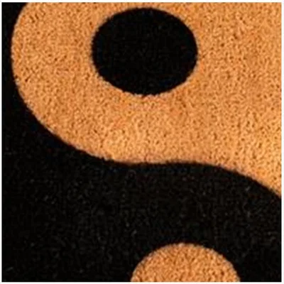 The Range Yin Yang Circle Doormat - Grey