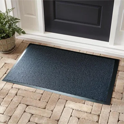 The Range Non Slip Heavy Duty Dirt Rubber Edged PVC Barrier Door Entrance Mats - Blue / 90cm / 150cm