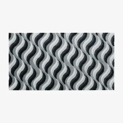 The Range JVL SOLEMATE Hand Carved Wave Door Mat - Grey