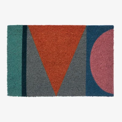 The Range Mediterranean Multicoloured Coir Doormat - Multicolour