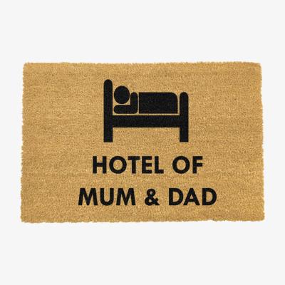 The Range Hotel of Mum Dad Doormat - Black