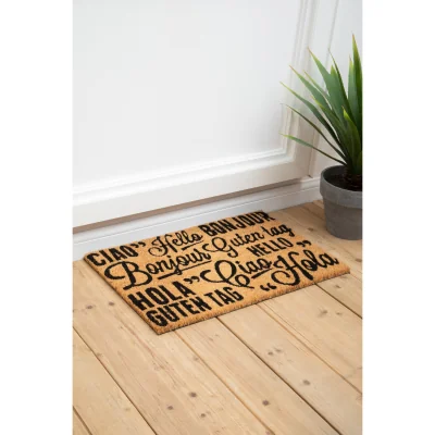 The Range Coir Greetings Doormat