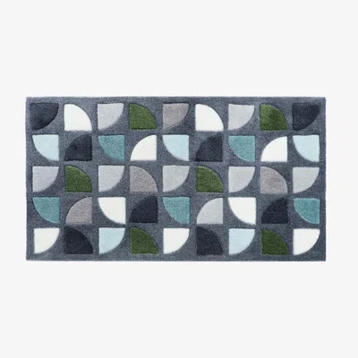 The Range JVL SOLEMATE Hand Carved Windmill Door Mat - Blue