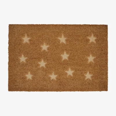 The Range Filta Star embossed coir doormat - Brown