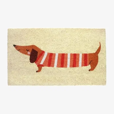 The Range Sausage Dog Doormat - White