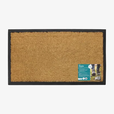 The Range Plain Granite Tufted Coir Rubber Base Door Mat