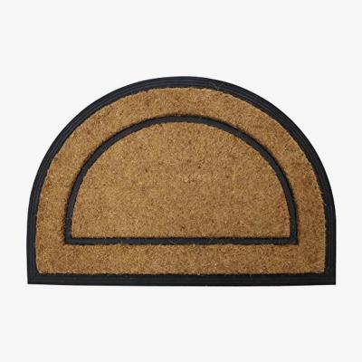 The Range Mud Stopper Chadderton Doormat Rubber Mat Non-Slip 40 x 60cm - Half Moon - Brown