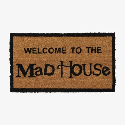 The Range Latex Backed Mad House Coir Door Mat - Black