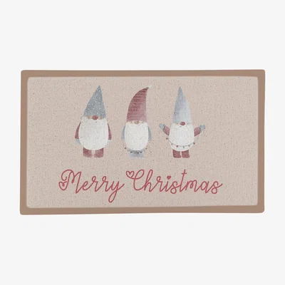The Range Gnome Merry Christmas Indoor Outdoor Doormat - Beige