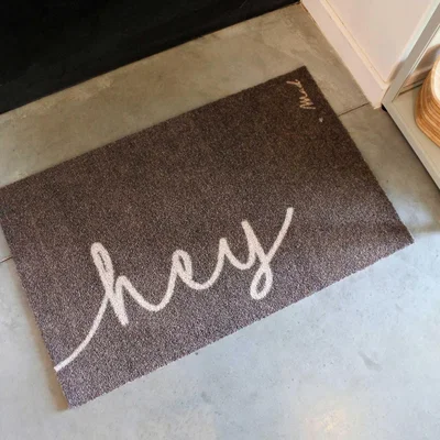 The Rug Seller Clark Hey Washable Floor Mats in Brown