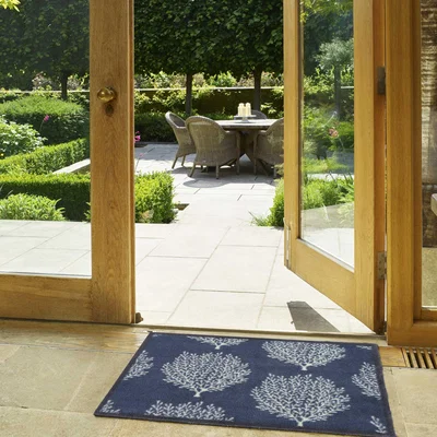 The Rug Seller Coraline Doormats By Sanderson in Blue&nbsp;75x120cm