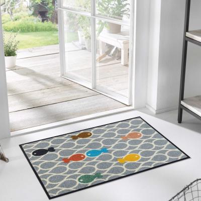 The Rug Seller Fishpond Washable Floor Mats in Multicolour