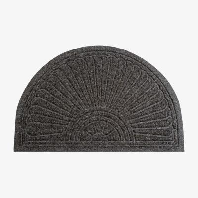 The Rug Seller Dune Half Moon Scraper Doormats in Dark Grey