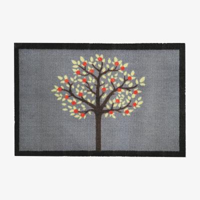 The Rug Seller My Tree Washable Anti Slip Doormat in Grey