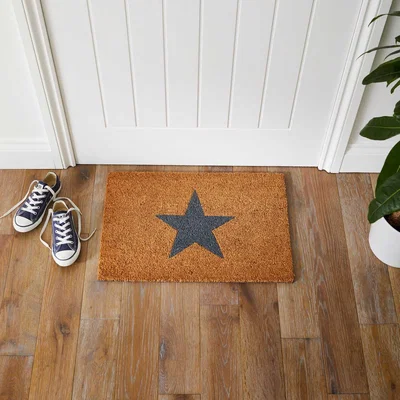 The Rug Seller Star Coir Doormats in Natural