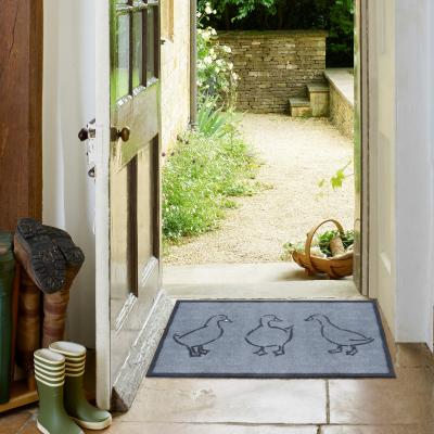 The Rug Seller Ducks Washable Doormats in Light Grey&nbsp;60x85cm