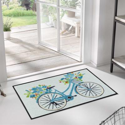 The Rug Seller Daisy Daisy Bicycle Washable Floor Mats in Multicolour