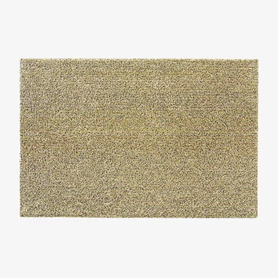 The Rug Seller Cotton Plain Washable Anti Slip Doormat in Linen Beige&nbsp;50x75cm