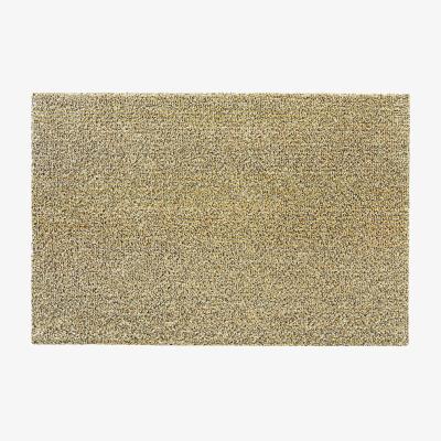 The Rug Seller Cotton Plain Washable Anti Slip Doormat in Linen Beige&nbsp;80x150cm