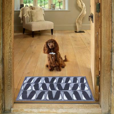 The Rug Seller Pedro Penguin Scion Doormats in Frost Blue by Turtlemat