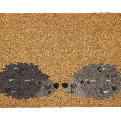 The Rug Seller Hedgehogs Coir Doormats in Natural