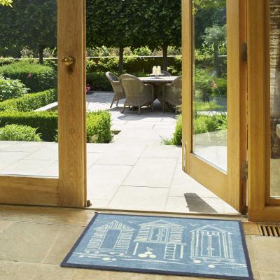 The Rug Seller Beach Huts Doormats By Sanderson in Blue&nbsp;60x85cm