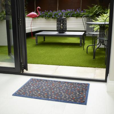 The Rug Seller Lume Grey Dots Doormat in Grey Mutli