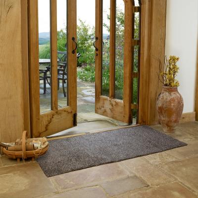 The Rug Seller Multi Grip Washable Plain Doormat in Seal Brown&nbsp;75x150cm