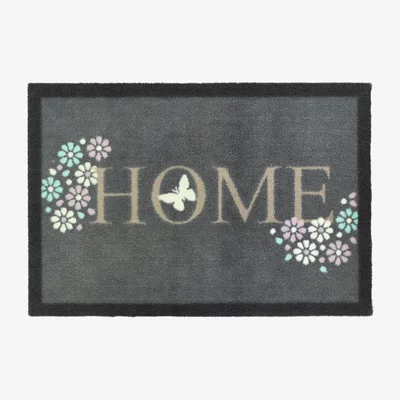 The Rug Seller Home Washable Anti Slip Doormat in Grey