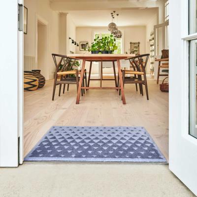 The Rug Seller Graded Triangles Washable Doormats in Grey