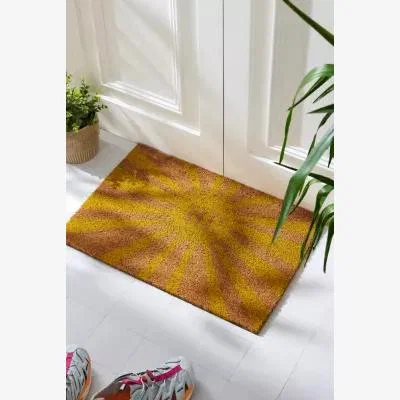Urban Outfitters Hi Sunshine Doormat - Yellow ALL at Urban Outfitters