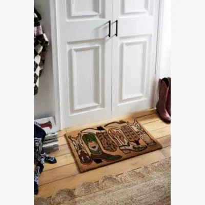 Urban Outfitters Western Boot Door Mat - Neutral ALL at Urban Outfitters
