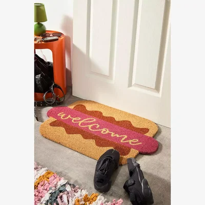 Urban Outfitters Welcome Hotdog Doormat - Neutral ALL at Urban Outfitters