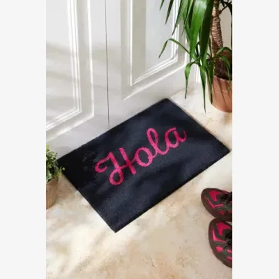 Urban Outfitters Hola Doormat - Black ALL at Urban Outfitters