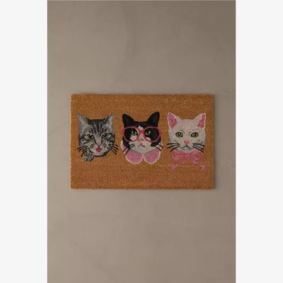 Urban Outfitters Sassy Cat Doormat - Neutral ALL at Urban Outfitters