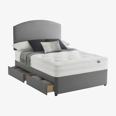 Furniture Village Silentnight - Mirapocket Serenity 1000 Divan Set - King Size - Grey