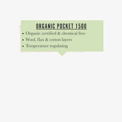 Heal's Heal's Organic Pocket 1500 Mattress Continental King Soft Tension - Heal's UK Bedroom Furniture