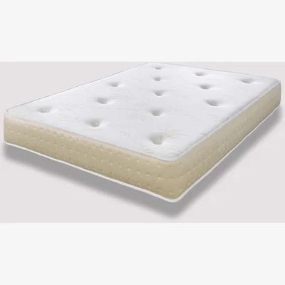 The Range Extreme Comfort 9" Deep Bamboo Fabric with 2" Memory Foam Tufted Spring Mattress - Beige / King