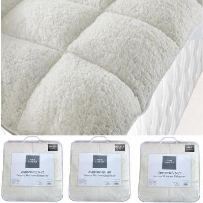 The Range Super Soft Teddy Mattress Topper Enhancer Bedding - White King 150 x 200cm / King