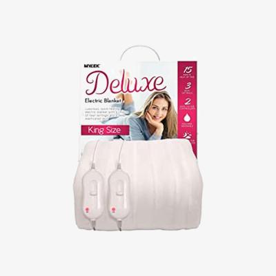 The Range Electric Blanket Heated Mattress Cover Underblanket with Elasticated Skirt - White / King