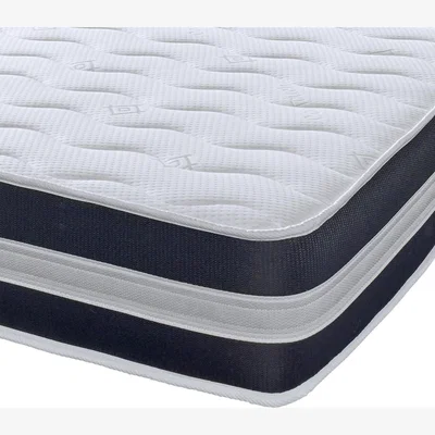 The Range The Cooltouch Core B3D 22cm Deep Black and White Border Hybrid Spring Mattress - Black & White / King