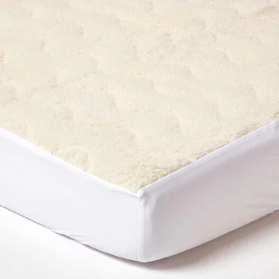 The Range Deep Quilted Fleece Mattress Topper - Beige / King