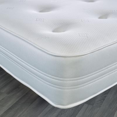 The Range Cool Touch Hand-Tufted with Memory Foam and Spring with White Border Mattress - White / King