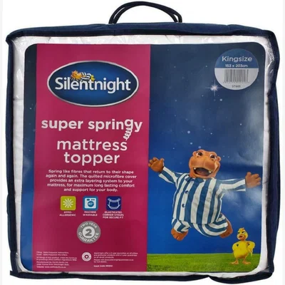 The Range Silentnight Super Springy King Size Mattress Topper - White