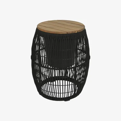 Amara AMARA Outdoors - Outdoor Rope Weave Side Table - Black