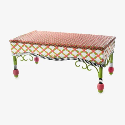 Amara MacKenzie-Childs - Breezy Poppy Outdoor Coffee Table - Pink/Green